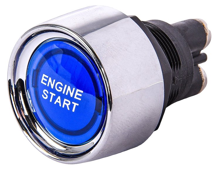 Push-Button Starter Switch 50 Amps @ 12V [Blue LED Actuator]