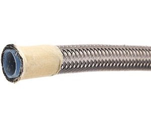 PTFE-Lined Braided Stainless Steel Hose [-6 AN, 3 ft.]
