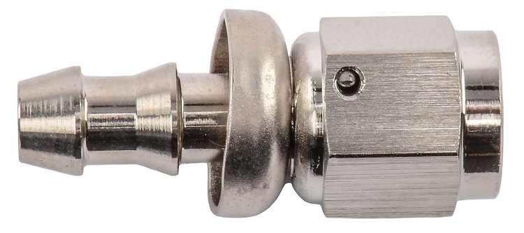 AN Straight Push-Loc Hose End [-4 AN Female Swivel to Push-Loc Hose, Nickel]