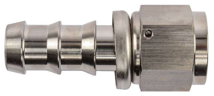AN Straight Push-Loc Hose End [-10 AN Female Swivel to Push-Loc Hose, Nickel]