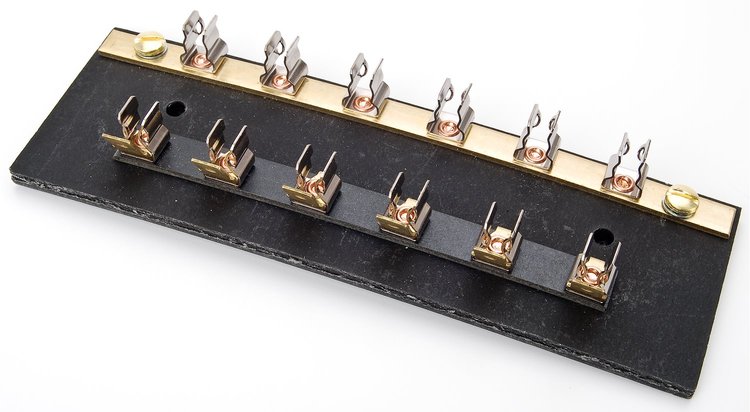 6-Gang Fuse Block Measures 5-3/4"W x 1-7/8"H x 23/32"D