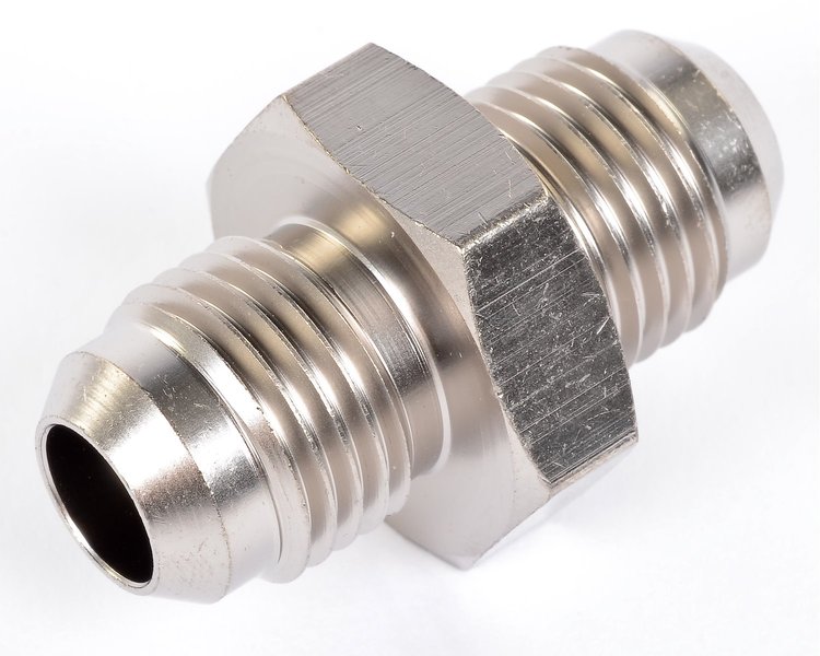 AN to AN Straight Union Fitting [-6 AN to -6 AN, Nickel]