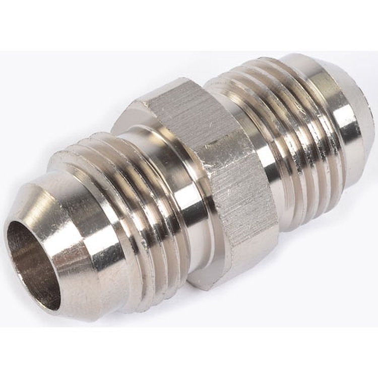 AN to AN Straight Union Fitting [-8 AN to -8 AN, Nickel]