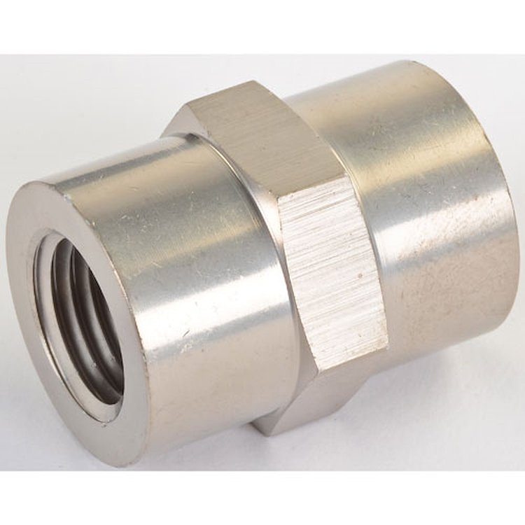 NPT to NPT Straight Union Fitting [1/4 in. NPT Female to 1/4 in. NPT Female, Nickle]