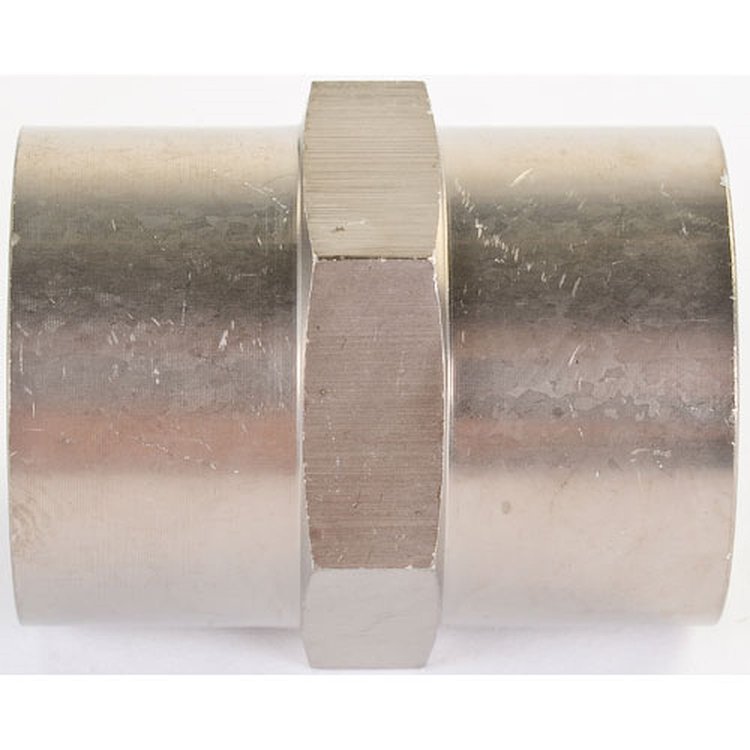 NPT to NPT Straight Union Fitting [1/2 in. NPT Female to 1/2 in. NPT Female, Nickle]