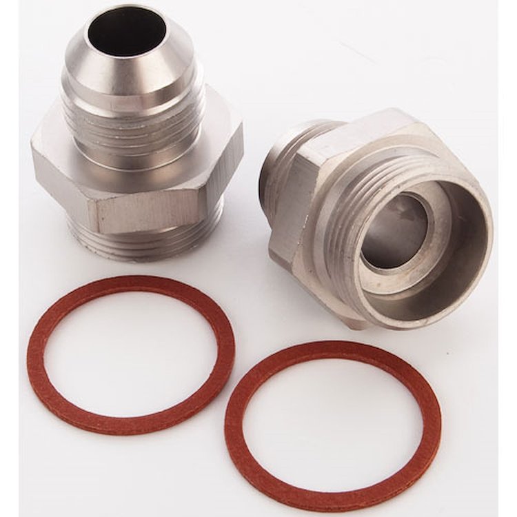 Carburetor Fuel Inlet AN Fittings -8 AN to 7/8 in.-20 [Electroless Nickel]