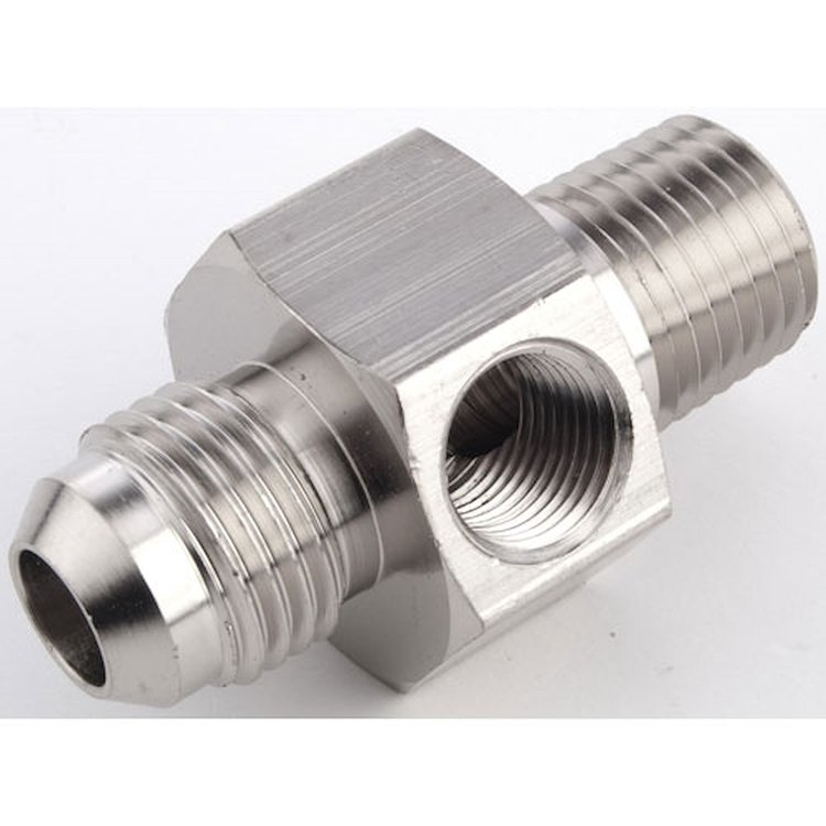 Fuel Pressure Adapter Fitting -6AN Male to 1/4" NPT