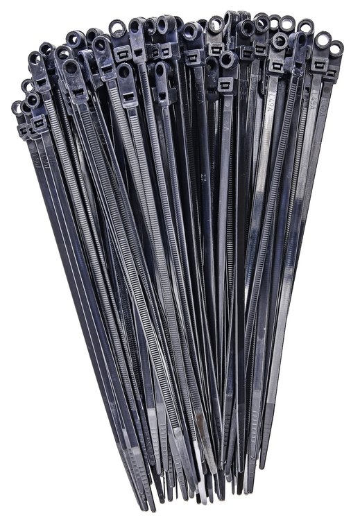 Nylon Wire and Cable Ties, Screw Mount [8 in. Black]