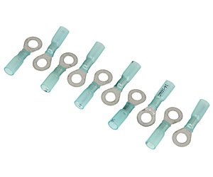 Heat Shrink Ring Terminals 14-16 AWG 1/4 in. Stud [10/pkg]