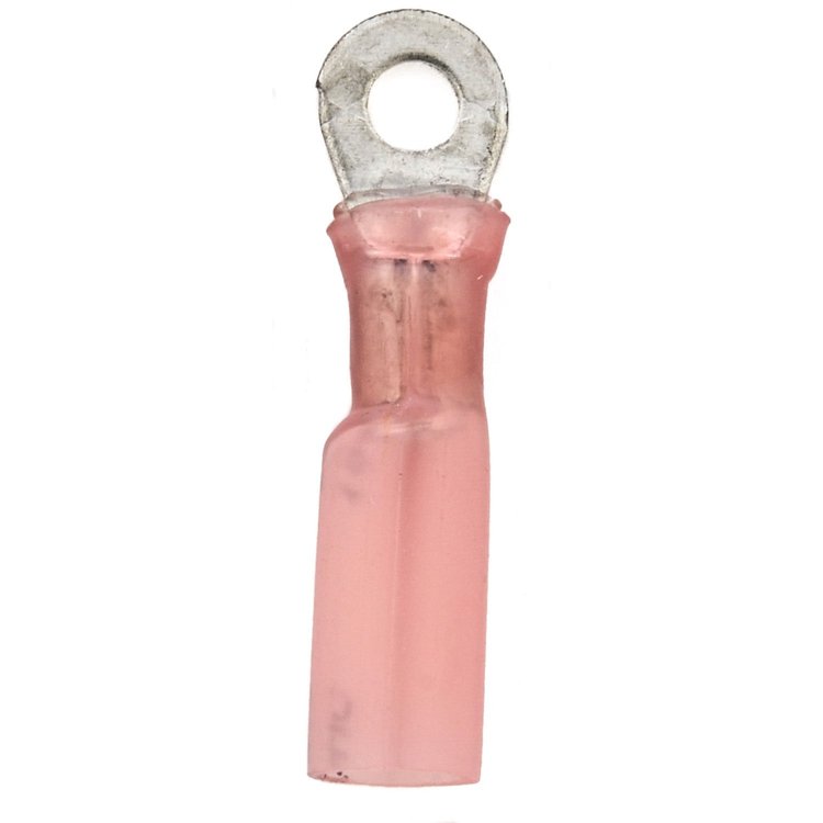 Heat Shrink Ring Terminals 18-22 AWG #6 Stud [10/pkg]