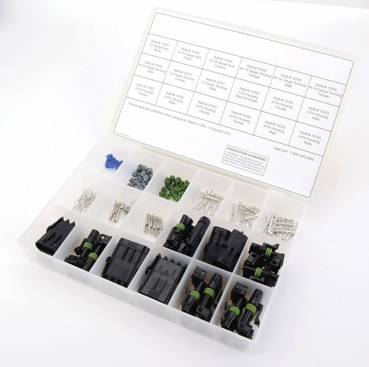 Weatherpack Starter Kit 158 pieces (enough for 13 weatherproof connections)