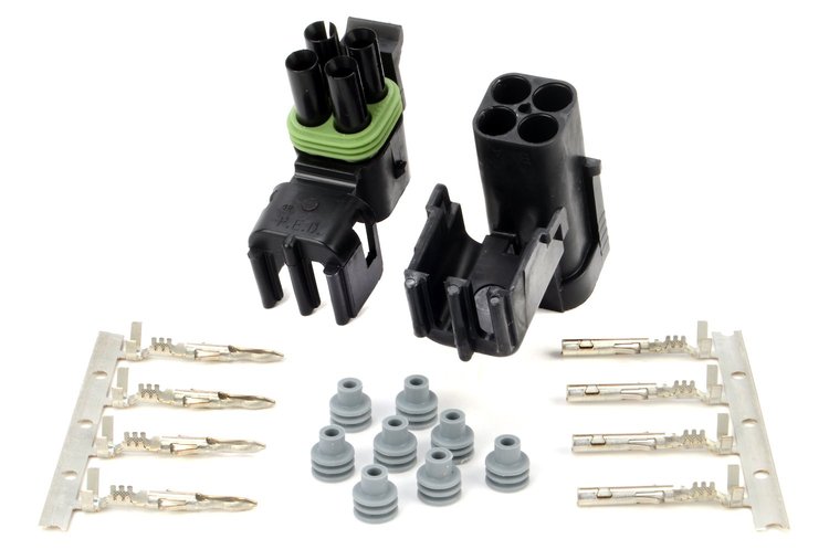 Weatherpack Connector 4-Pin Male/Female Connector