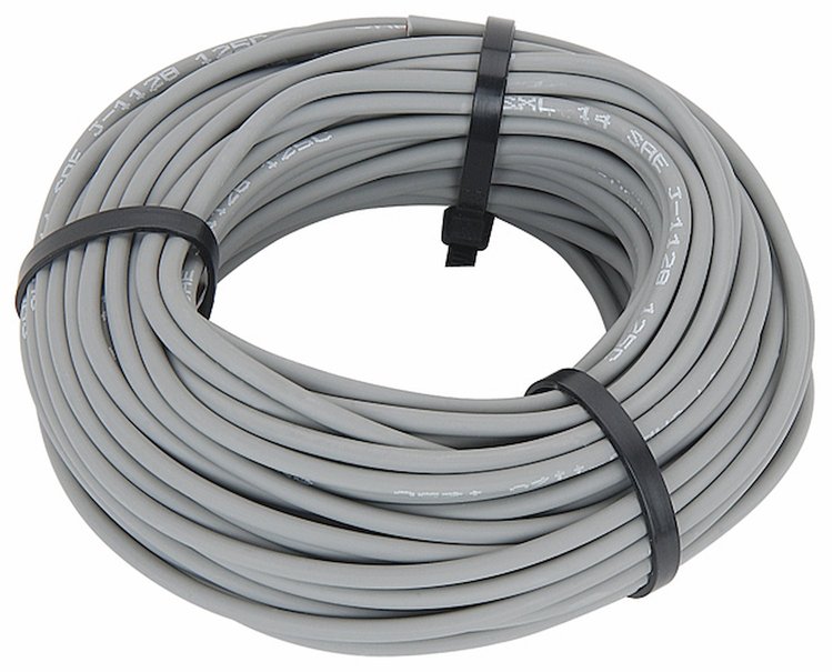 14-Gauge Premium Automotive Wire Grey [50 ft.]