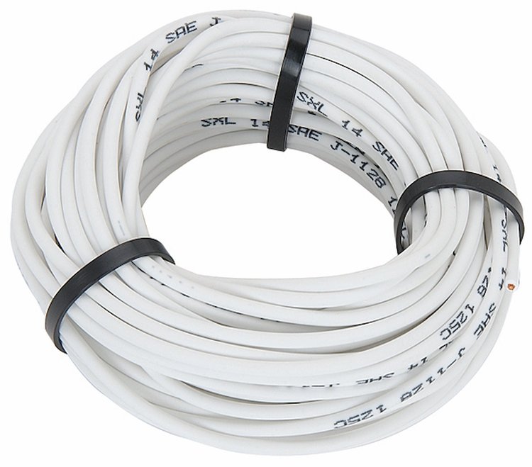 14-Gauge Premium Automotive Wire White [50 ft.]