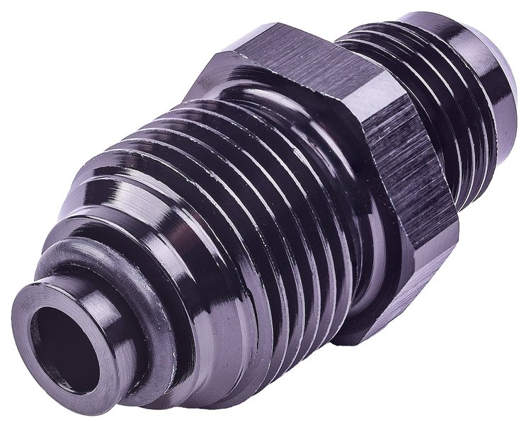 AN to Fuel Injection Adapter Fitting [-6 AN Male to 18mm x 1.5 Male with O-Ring, Black]