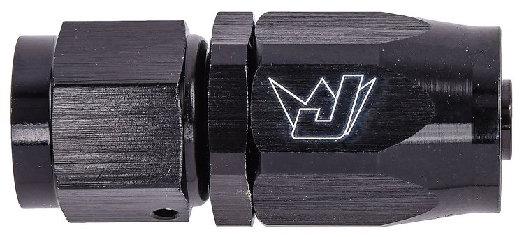 AN Straight Max Flow Swivel Hose End [-6 AN Female to -6 AN Hose, Black]