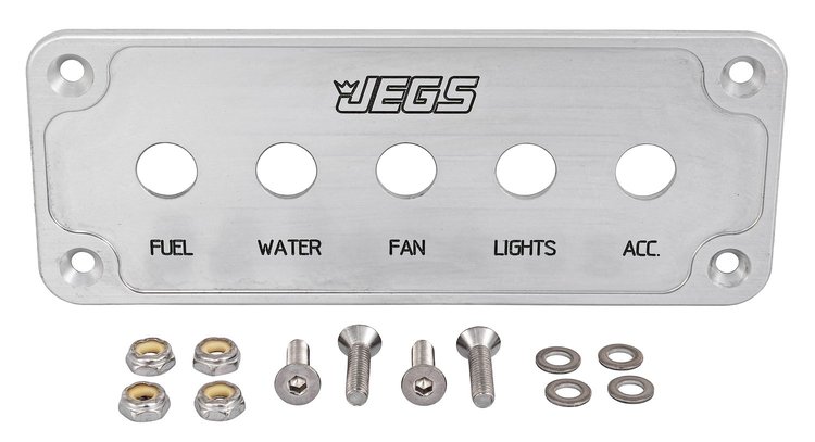 5-Toggle Switch Panel With Engraved Switch Labels and Epoxy Inlay
