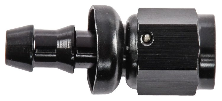 AN Straight Push-Loc Hose End [-4 AN Female Swivel to Push-Loc Hose, Black]