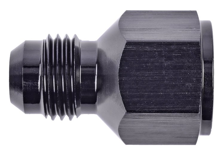 AN to NPT Straight Adapter Fitting [-6 AN Male to 1/4 in. NPT Female, Black]