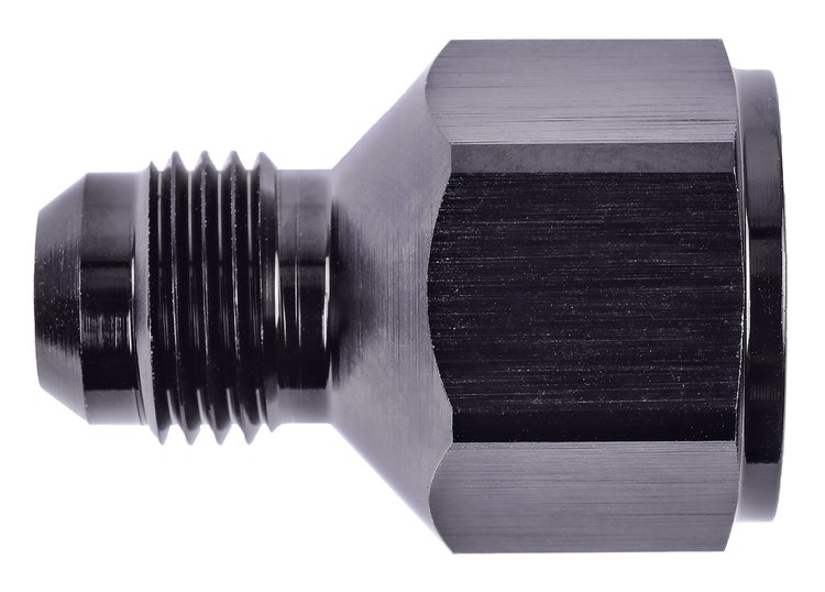 AN to NPT Straight Adapter Fitting [-6 AN Male to 3/8 in. NPT Female, Black]