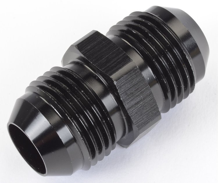 AN to AN Straight Union Fitting [-10 AN to -10 AN, Black]