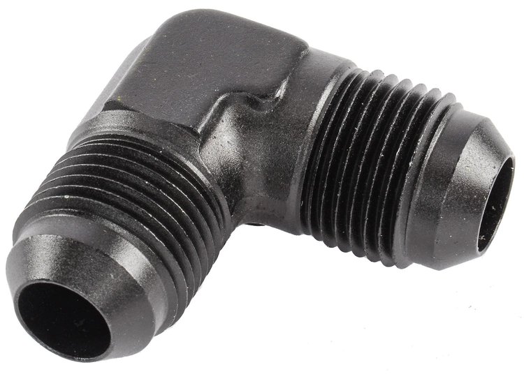 AN to AN 90-Degree Union Fitting [-8 AN to -8 AN, Black]