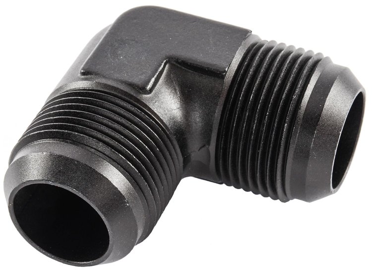AN to AN 90-Degree Union Fitting [-16 AN to -16 AN, Black]