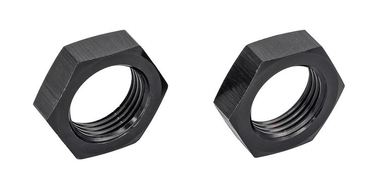 AN Bulkhead Adapter Nuts  [-8 AN, Black]