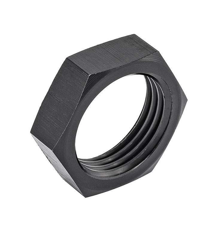AN Bulkhead Adapter Nuts  [-10 AN, Black]