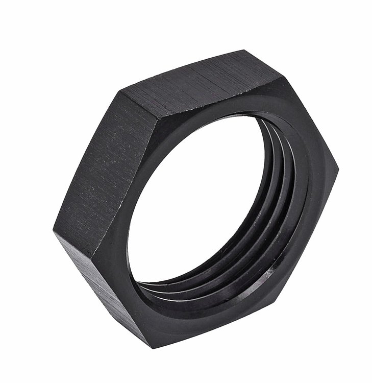AN Bulkhead Adapter Nuts  [-12 AN, Black]