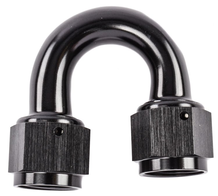 Black -10 AN 180 degree Swivel Coupler