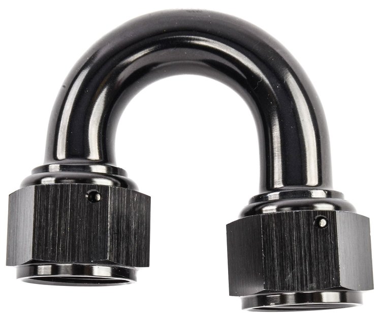 Black -12 AN 180 degree Swivel Coupler