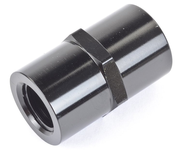 NPT to NPT Straight Union Fitting [1/4 in. NPT Female to 1/4 in. NPT Female, Black]
