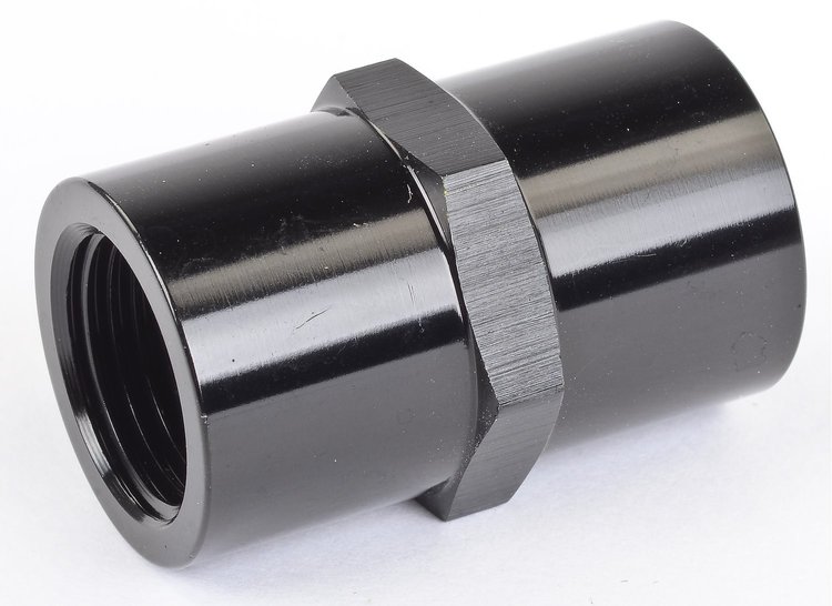 NPT to NPT Straight Union Fitting [3/8 in. NPT Female to 3/8 in. NPT Female, Black]