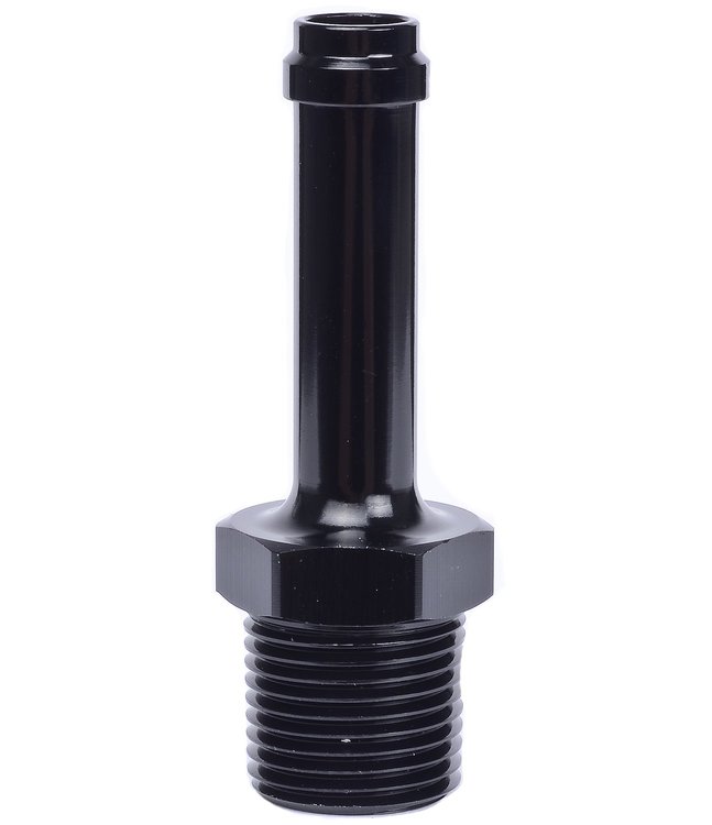 NPT to Hose Barb Fitting, Straight [3/8 in. NPT Male to 3/8 in. I.D. Hose, Black]