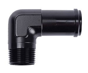 NPT to Hose Barb Fitting, 90-Degree [3/4 in. NPT Male to 1 in. I.D. Hose, Black]