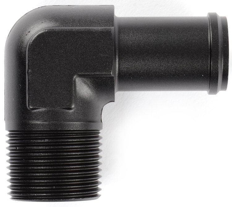 90 degree NPT to Hose Fitting 1" NPT to 1" Hose