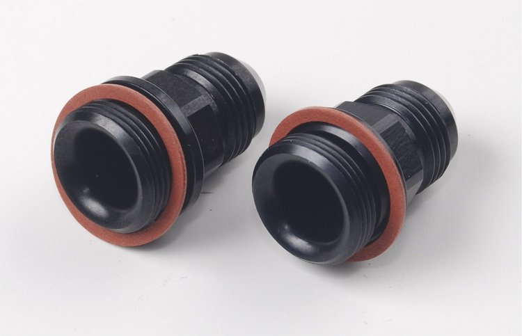 Carburetor Fuel Inlet AN Fittings -8 AN to 7/8 in.-20 [Black]