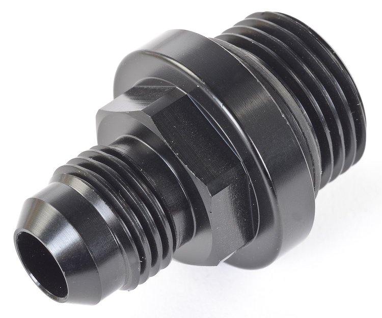 Carburetor Fuel Inlet AN Fittings -8 AN O-ring (3/4 in.-16) to -6 AN [Black]