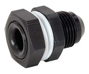 Black High-Flow Fuel Cell Bulkhead Fitting -8AN