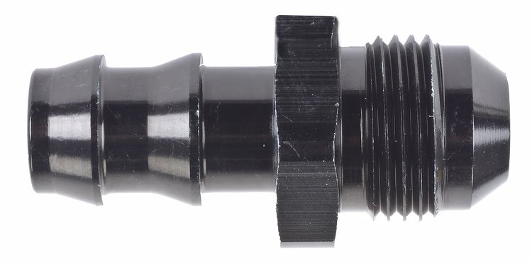 AN to Hose Barb Straight  Adapter Fitting [-8 AN Male to 1/2 in. Hose, Black]