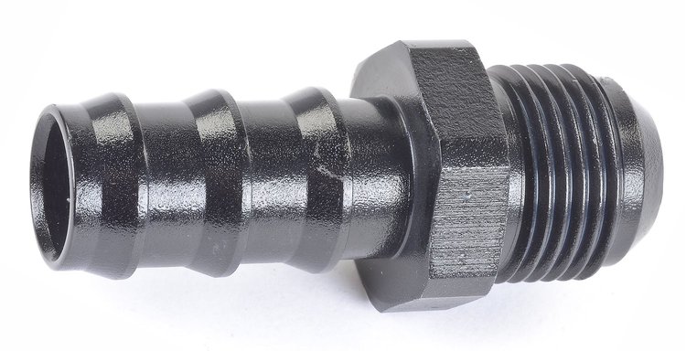 AN to Hose Barb Straight  Adapter Fitting [-10 AN Male to 5/8 in. Hose, Black]
