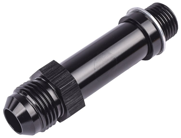 Dry Sump Oil Pump Adapter Fitting for GM LS & LT Engines [16 mm x 1.5 to -8 AN, Black]