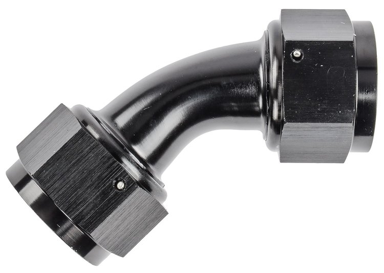 Black -16 AN 45 degree Swivel Coupler