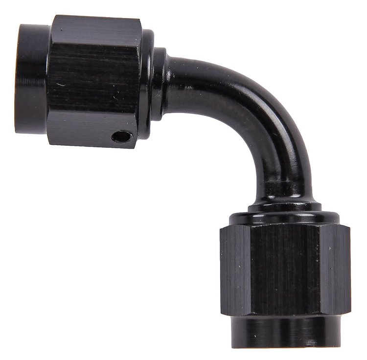 Black -3 AN 90 degree Swivel Coupler