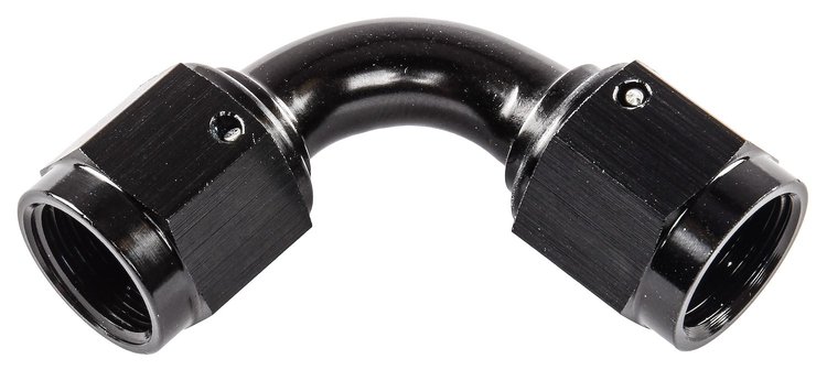 Black -6 AN 90 degree Swivel Coupler