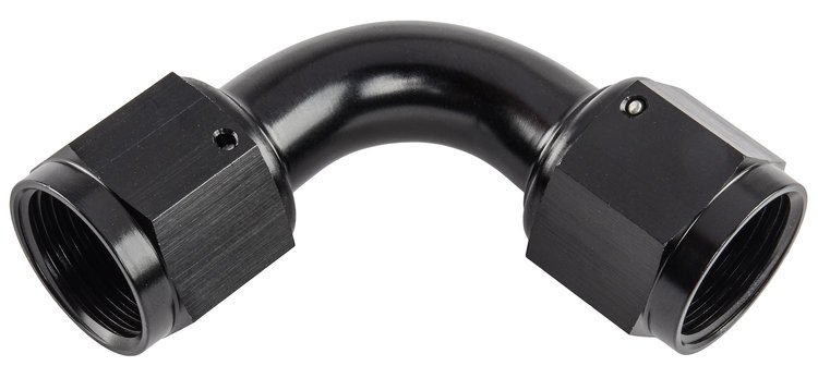 Black -10 AN 90 degree Swivel Coupler