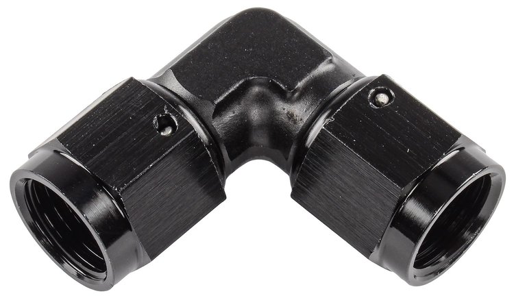 Black -6 AN 90 degree Swivel Coupler