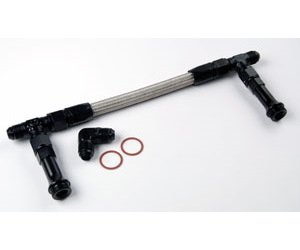 Dual Feed Fuel Line Kit for Holley 4500 Carburetors [-8 AN, Black]