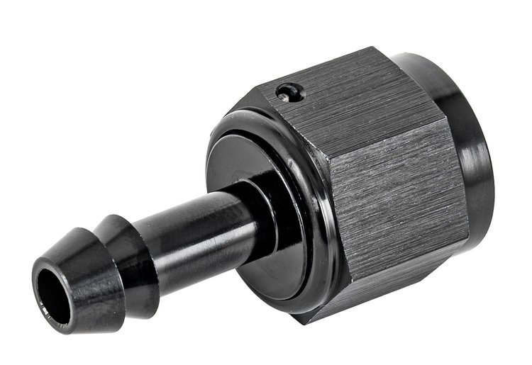 AN to Straight Hose Barb Adapter Fitting [-8 AN Female to 5/16 in. I.D. Hose, Black]